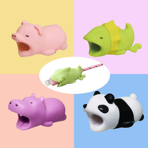 Cute Animals Usb Charger Phone Cable Organizer Bite Protector for iPhone Andriod USB Cable Charger Protector E