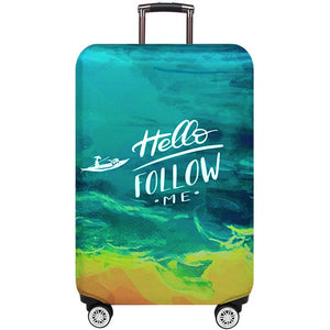 JULY'S SONG Thicken Suitcase Protective Covers For 18-32 Inch Suitcase Case Travel Luggage Bag Trolley Elastic Luggage Cover