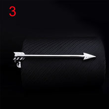 Load image into Gallery viewer, 1pc Men Tie Clip Fish Bone Leaf Guitar Feather Saxophone Multiple Styles Silver Tone Metal Tie Clip Tie Bar Necktie Clips Gifts
