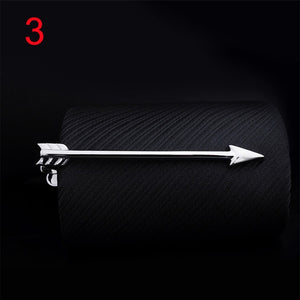 1pc Men Tie Clip Fish Bone Leaf Guitar Feather Saxophone Multiple Styles Silver Tone Metal Tie Clip Tie Bar Necktie Clips Gifts