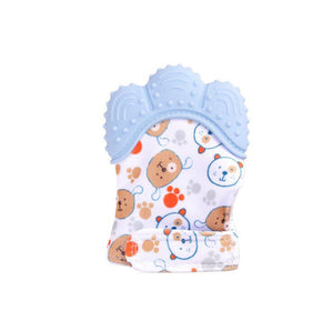 Baby Silicone Mitts Teething Mitten Glove Sound Teether Newborn Chewable Nursing Mittens Teether Natural stop Sucking Thumb Toy