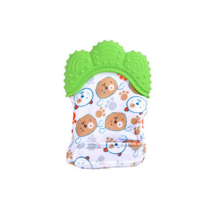 Baby Silicone Mitts Teething Mitten Glove Sound Teether Newborn Chewable Nursing Mittens Teether Natural stop Sucking Thumb Toy