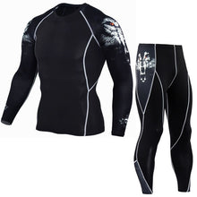Load image into Gallery viewer, Winter Thermal Underwear Set Men&#39;s Sportswear Running Training Warm Base Layer Compression Tights Jogging Suit Men&#39;s Gym 2019