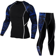 Load image into Gallery viewer, Winter Thermal Underwear Set Men&#39;s Sportswear Running Training Warm Base Layer Compression Tights Jogging Suit Men&#39;s Gym 2019