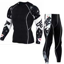 Load image into Gallery viewer, Winter Thermal Underwear Set Men&#39;s Sportswear Running Training Warm Base Layer Compression Tights Jogging Suit Men&#39;s Gym 2019