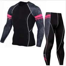 Load image into Gallery viewer, Winter Thermal Underwear Set Men&#39;s Sportswear Running Training Warm Base Layer Compression Tights Jogging Suit Men&#39;s Gym 2019