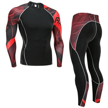 Load image into Gallery viewer, Winter Thermal Underwear Set Men&#39;s Sportswear Running Training Warm Base Layer Compression Tights Jogging Suit Men&#39;s Gym 2019