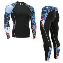 Load image into Gallery viewer, Winter Thermal Underwear Set Men&#39;s Sportswear Running Training Warm Base Layer Compression Tights Jogging Suit Men&#39;s Gym 2019