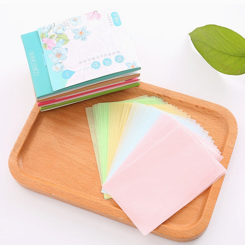 100sheets/pack Absorbent Paper Oil Control Wipes Makeup Cleansing Summer Blotting Facial Oil Shrink Pore Face Cleaning Tool