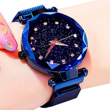 Load image into Gallery viewer, Simple 2019 Diamond Luxury Women Watches Starry Sky Rose Gold Magnet Mesh Band Rhinestones Quartz Wristwatch Ladies Female Watch