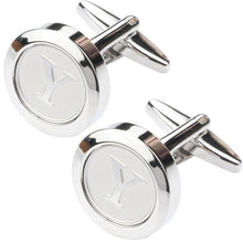 Load image into Gallery viewer, Mens Classic silver Initial Cufflinks Alphabet Letter Cufflinks Formal Business Wedding Shirts A-Z