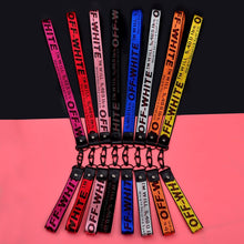 Load image into Gallery viewer, 2pcs Long Off White Ribbon Keychain Women Phone Case Wallet key chain porte clef For Bag Key ring llaveros mujer sleutelhanger