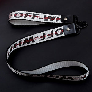 2pcs Long Off White Ribbon Keychain Women Phone Case Wallet key chain porte clef For Bag Key ring llaveros mujer sleutelhanger
