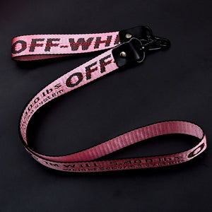 2pcs Long Off White Ribbon Keychain Women Phone Case Wallet key chain porte clef For Bag Key ring llaveros mujer sleutelhanger