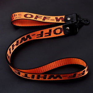 2pcs Long Off White Ribbon Keychain Women Phone Case Wallet key chain porte clef For Bag Key ring llaveros mujer sleutelhanger