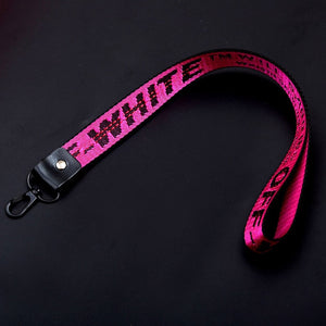 2pcs Long Off White Ribbon Keychain Women Phone Case Wallet key chain porte clef For Bag Key ring llaveros mujer sleutelhanger