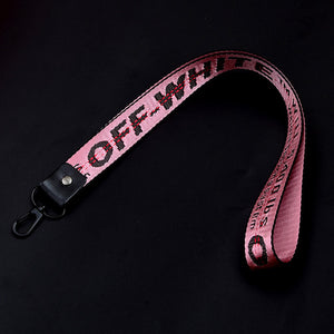 2pcs Long Off White Ribbon Keychain Women Phone Case Wallet key chain porte clef For Bag Key ring llaveros mujer sleutelhanger