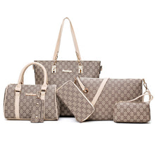 Load image into Gallery viewer, WOMEN&#39;S Bag 2019 New Style Fashion Different Size Bags Six Pieces Set Simple Versatile Shoulder Bag Printed Handbag New