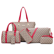 Load image into Gallery viewer, WOMEN&#39;S Bag 2019 New Style Fashion Different Size Bags Six Pieces Set Simple Versatile Shoulder Bag Printed Handbag New