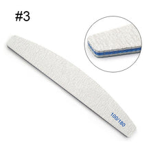 Load image into Gallery viewer, 1 Pc Half-Moon-Shaped Nail File Nail Buffer Washable Grinding Polishing Sanding Buffing Manicure Pedicure Nail Art Tools