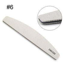 Load image into Gallery viewer, 1 Pc Half-Moon-Shaped Nail File Nail Buffer Washable Grinding Polishing Sanding Buffing Manicure Pedicure Nail Art Tools