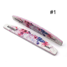Load image into Gallery viewer, 1 Pc Half-Moon-Shaped Nail File Nail Buffer Washable Grinding Polishing Sanding Buffing Manicure Pedicure Nail Art Tools