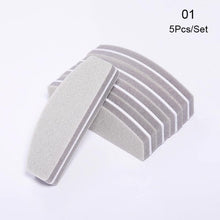 Load image into Gallery viewer, 1 Pc Half-Moon-Shaped Nail File Nail Buffer Washable Grinding Polishing Sanding Buffing Manicure Pedicure Nail Art Tools