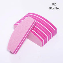 Load image into Gallery viewer, 1 Pc Half-Moon-Shaped Nail File Nail Buffer Washable Grinding Polishing Sanding Buffing Manicure Pedicure Nail Art Tools