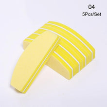 Load image into Gallery viewer, 1 Pc Half-Moon-Shaped Nail File Nail Buffer Washable Grinding Polishing Sanding Buffing Manicure Pedicure Nail Art Tools
