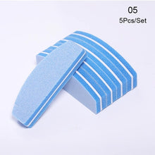Load image into Gallery viewer, 1 Pc Half-Moon-Shaped Nail File Nail Buffer Washable Grinding Polishing Sanding Buffing Manicure Pedicure Nail Art Tools