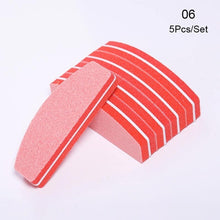 Load image into Gallery viewer, 1 Pc Half-Moon-Shaped Nail File Nail Buffer Washable Grinding Polishing Sanding Buffing Manicure Pedicure Nail Art Tools