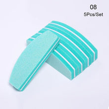 Load image into Gallery viewer, 1 Pc Half-Moon-Shaped Nail File Nail Buffer Washable Grinding Polishing Sanding Buffing Manicure Pedicure Nail Art Tools