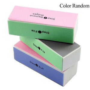 1 Pc Half-Moon-Shaped Nail File Nail Buffer Washable Grinding Polishing Sanding Buffing Manicure Pedicure Nail Art Tools