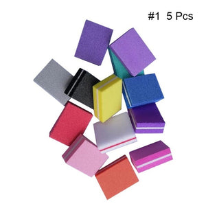 1 Pc Half-Moon-Shaped Nail File Nail Buffer Washable Grinding Polishing Sanding Buffing Manicure Pedicure Nail Art Tools