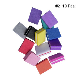1 Pc Half-Moon-Shaped Nail File Nail Buffer Washable Grinding Polishing Sanding Buffing Manicure Pedicure Nail Art Tools