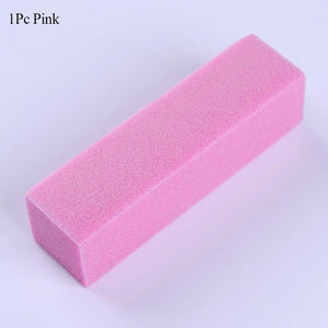 1 Pc Half-Moon-Shaped Nail File Nail Buffer Washable Grinding Polishing Sanding Buffing Manicure Pedicure Nail Art Tools