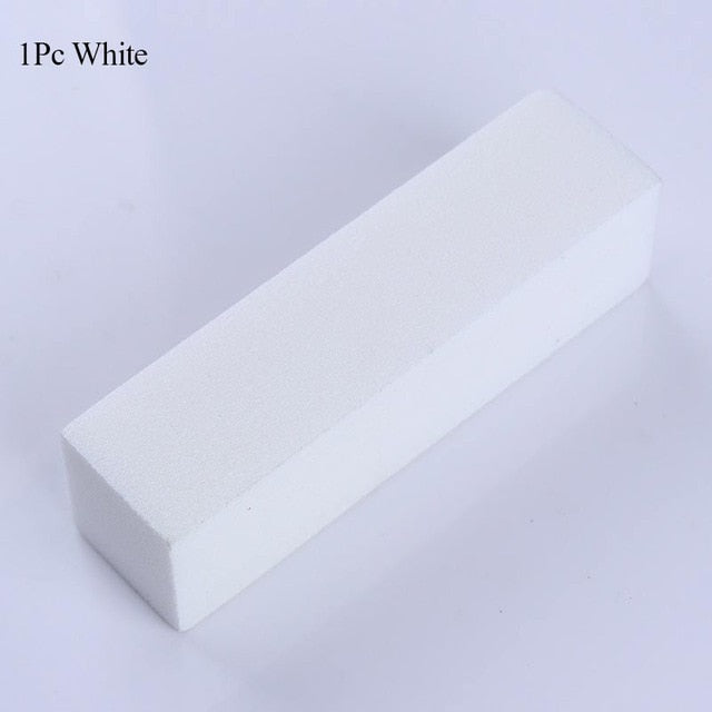 1 Pc Half-Moon-Shaped Nail File Nail Buffer Washable Grinding Polishing Sanding Buffing Manicure Pedicure Nail Art Tools