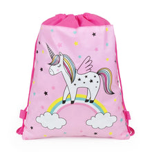 Load image into Gallery viewer, Unicorn Drawstring Bag Double Rope Cartoon Waterproof Drawstring Bag Backpack Backpack for Young Women Storage Bag