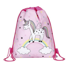 Load image into Gallery viewer, Unicorn Drawstring Bag Double Rope Cartoon Waterproof Drawstring Bag Backpack Backpack for Young Women Storage Bag