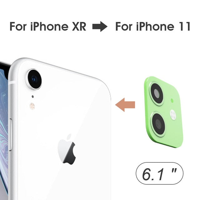 For iPhone X XS Max XR XS Seconds Change for iPhone 11 Pro Max Lens Sticker Camera Lens Screen Protector Change to For iPhone 11
