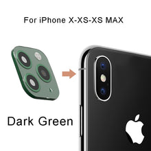 Load image into Gallery viewer, For iPhone X XS Max XR XS Seconds Change for iPhone 11 Pro Max Lens Sticker Camera Lens Screen Protector Change to For iPhone 11