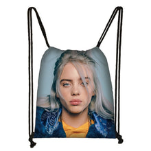 Load image into Gallery viewer, Billie Eilish drawstring bag BE women fashion storage bag teenager canvas backpack ladies party shopping bags