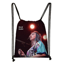 Load image into Gallery viewer, Billie Eilish drawstring bag BE women fashion storage bag teenager canvas backpack ladies party shopping bags