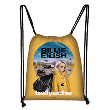 Load image into Gallery viewer, Billie Eilish drawstring bag BE women fashion storage bag teenager canvas backpack ladies party shopping bags