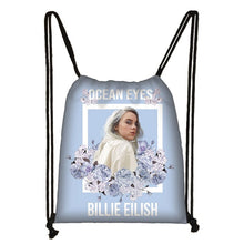 Load image into Gallery viewer, Billie Eilish drawstring bag BE women fashion storage bag teenager canvas backpack ladies party shopping bags