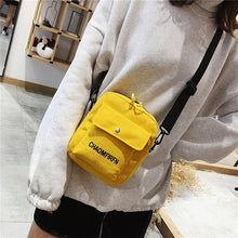 Load image into Gallery viewer, Women Shoulder Bag Fashion Pure Color Casual Tote Outdoor Bag Canvas Handbag Zipper Messenger Messenger Bags Sac Main Femme
