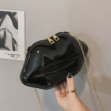 Load image into Gallery viewer, Lips Shape PVC Handbags Solid Zipper Shoulder Bag Crossbody Messenger Phone Coin Bag Evening Party Clutches Bolsas Feminina Saco