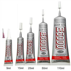 E6000 50ml/110ml Super Liquid Multipurpose Industrial Adhesive Jewelry Crafts Crystal Rhinestone DIY Phone Screen Glass Glue