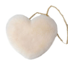 Load image into Gallery viewer, Fashion Women&#39;s Heart Shaped Faux Fur Crossbody Wallet Purse Chain Shoulder Bag Lady Handbag