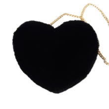 Load image into Gallery viewer, Fashion Women&#39;s Heart Shaped Faux Fur Crossbody Wallet Purse Chain Shoulder Bag Lady Handbag
